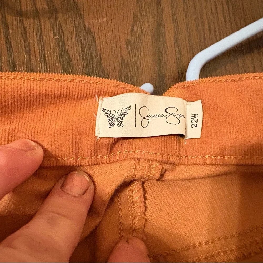 Jessica Simpson Burnt Orange Corduroy Pants - Picture 2 of 4